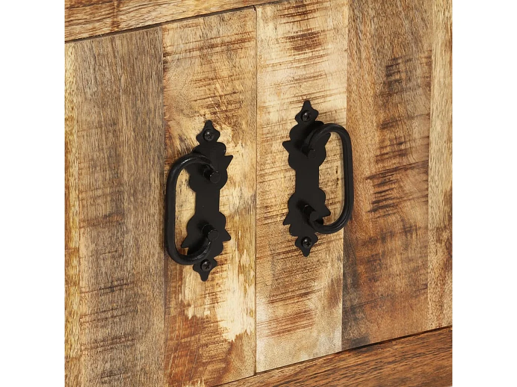 Aparador de madera maciza de mango sin tratar 80x30x65 cm