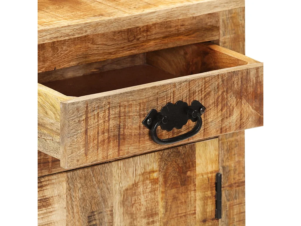 Aparador de madera maciza de mango sin tratar 80x30x65 cm