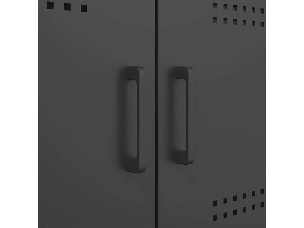 Buffet noir 100,5x39x79 cm acier