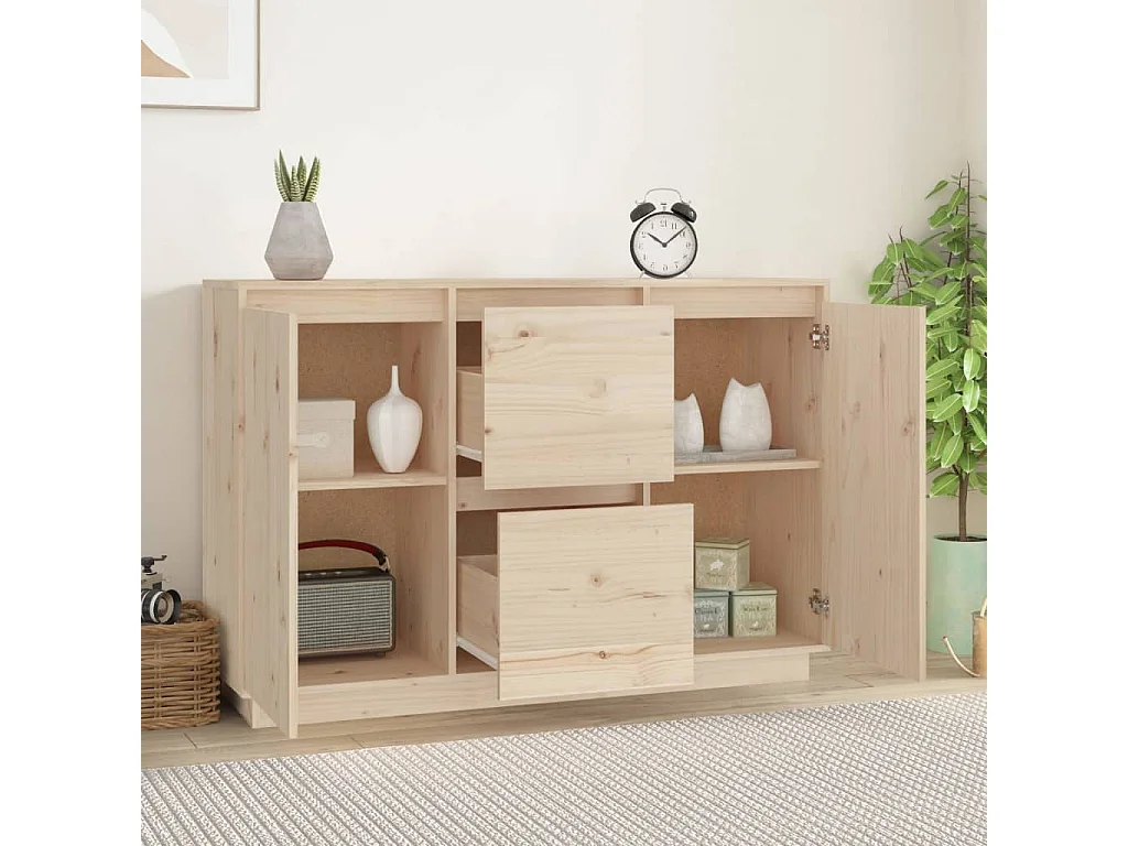 Buffet 111x34x75 cm Bois massif de pin