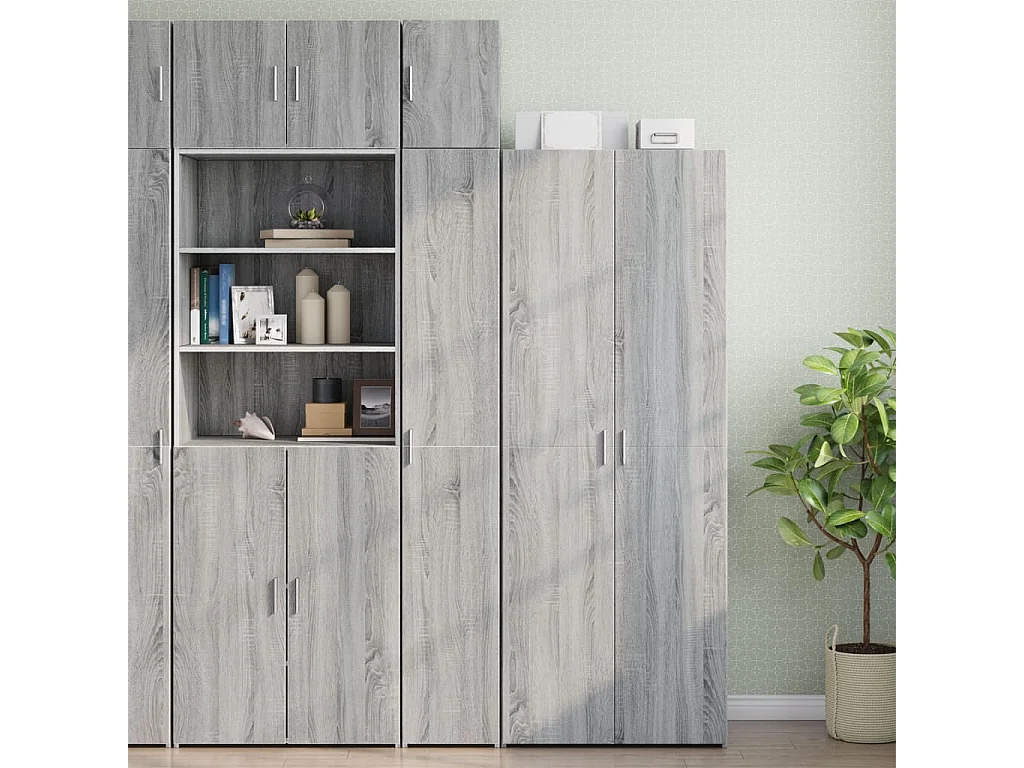 Armoire murale sonoma gris 30x42,5x40 cm bois d'ingénierie