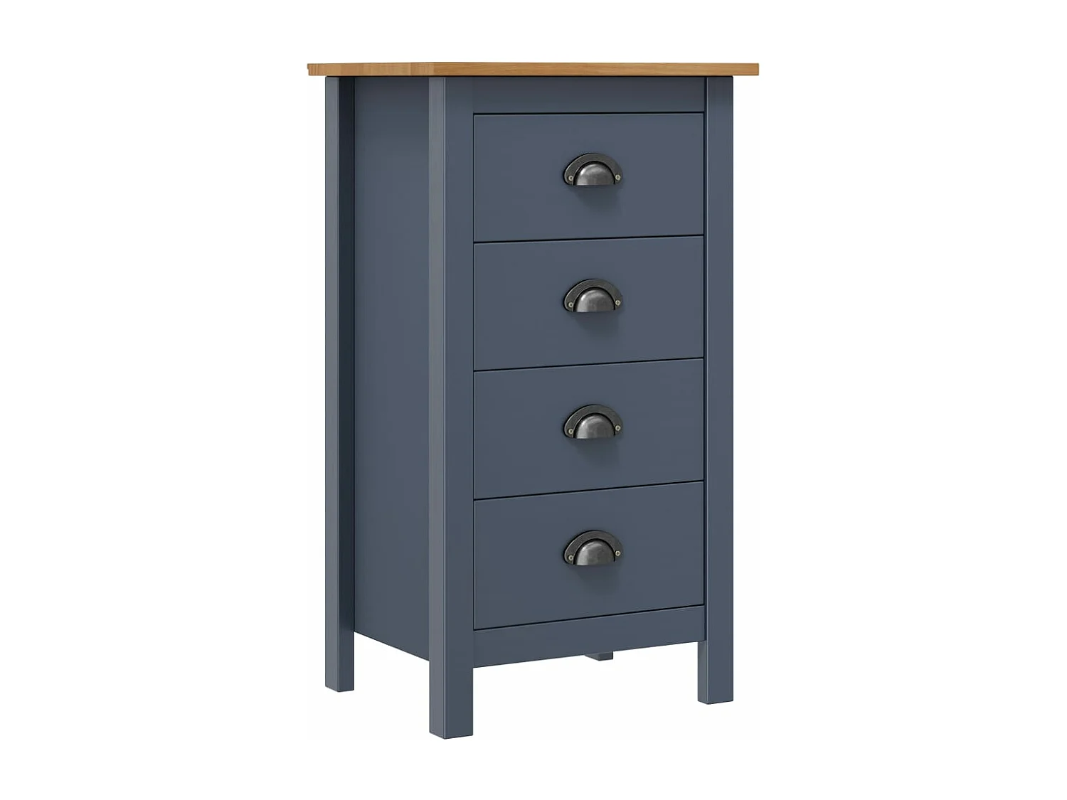 Buffet Hill Gris 46x35x80 cm Bois de pin solide