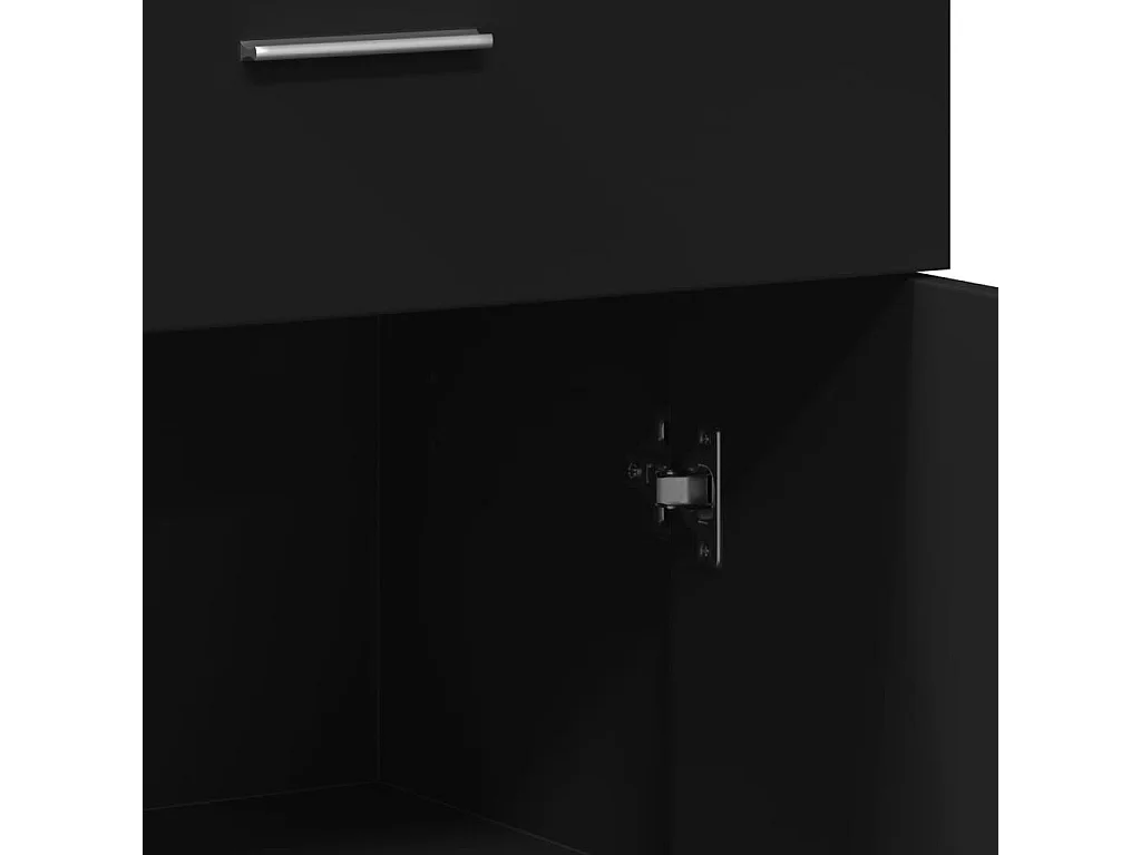 Credenze 2 pz Nere 60x30x84 cm in Legno Multistrato