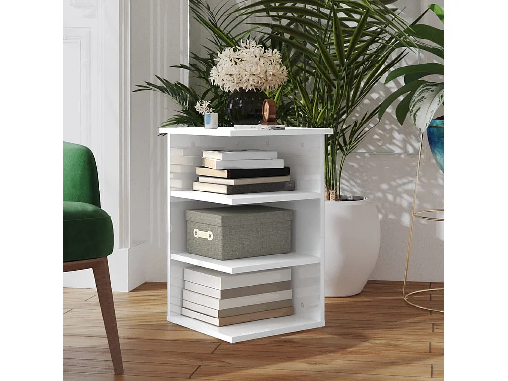 Armoire latérale Blanc brillant 35x35x55 cm Bois d’ingénierie