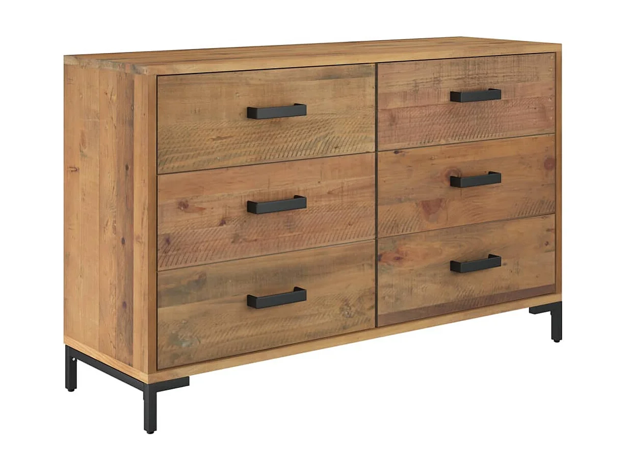 Buffet Marron 110x35x70 cm Bois de pin massif