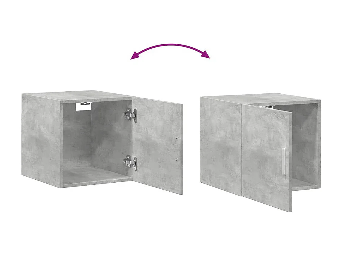 Armoire murale gris béton 40x42,5x40 cm bois d'ingénierie
