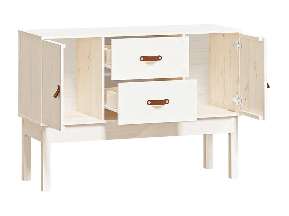 Aparador madera maciza de pino blanco 110x40x78 cm