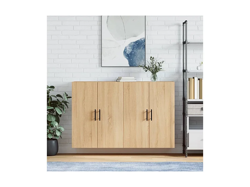 Mobili a Parete 2 pz Rovere Sonoma 69,5x34x90 cm