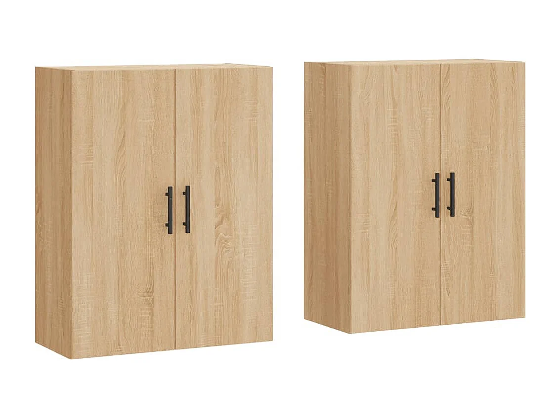 Mobili a Parete 2 pz Rovere Sonoma 69,5x34x90 cm