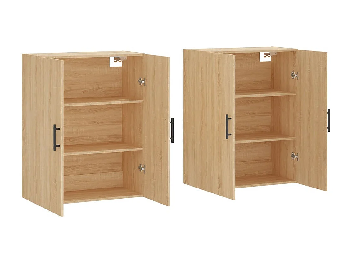 Mobili a Parete 2 pz Rovere Sonoma 69,5x34x90 cm