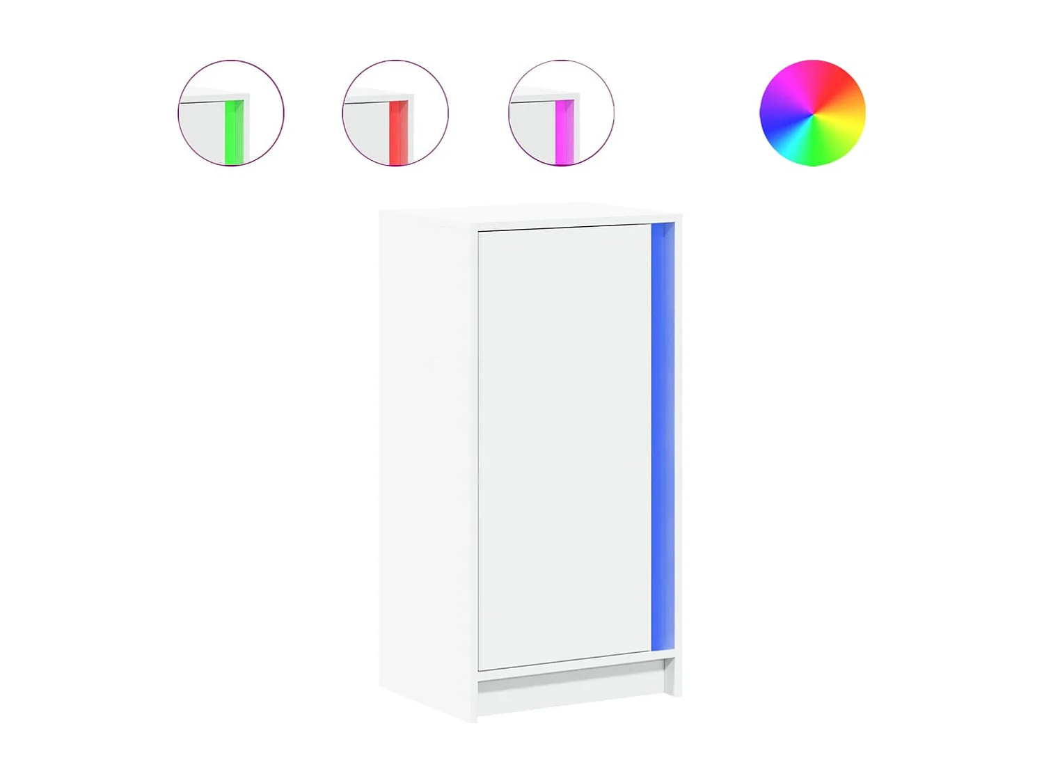 Credenza con LED Bianca 42,5x34x85 cm in Legno Multistrato