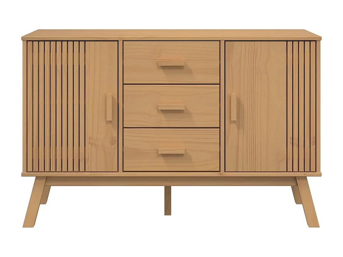 Credenza OLDEN Marrone 114x43x73,5 cm in Legno Massello di Pino