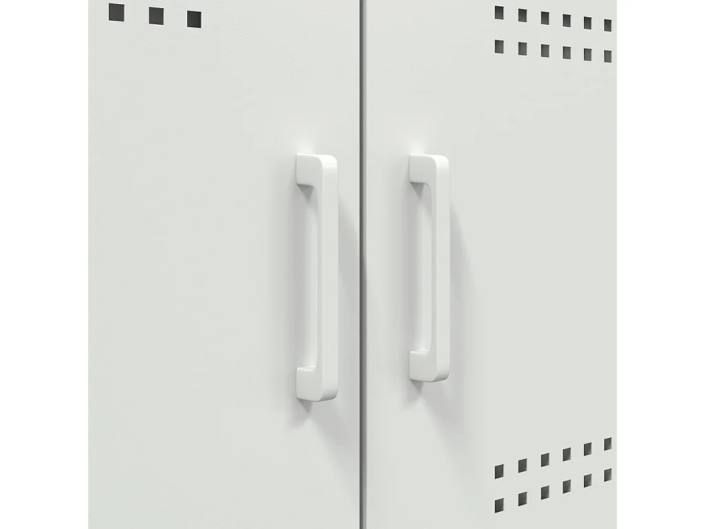 Credenza Bianca 100,5x39x79 cm in Acciaio