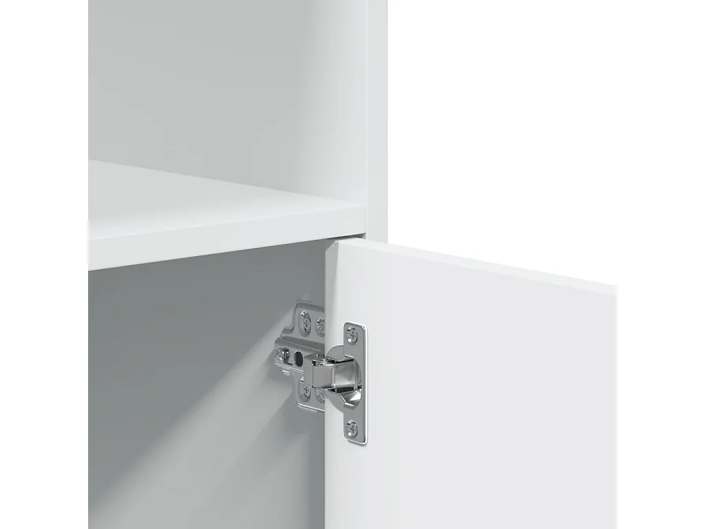 Rollschrank Weiß 55x40x91 cm Holzwerkstoff