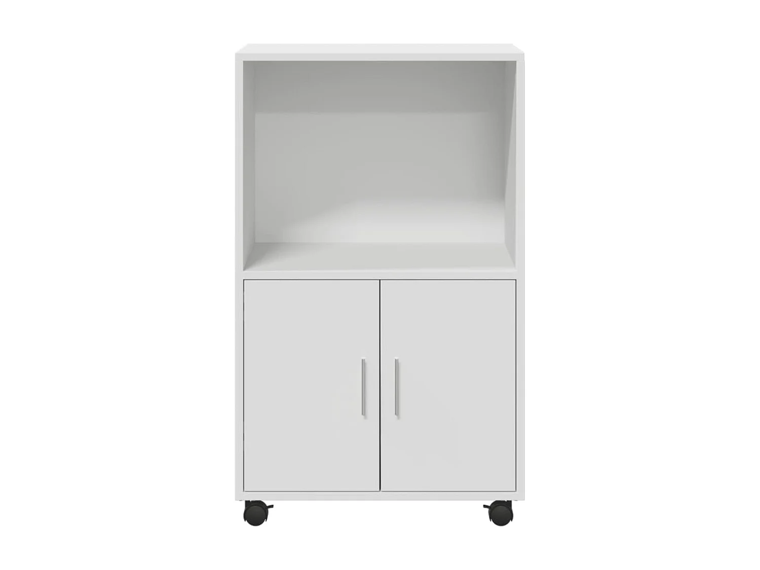 Armoire à roulettes blanc 55x40x91 cm bois d’ingénierie