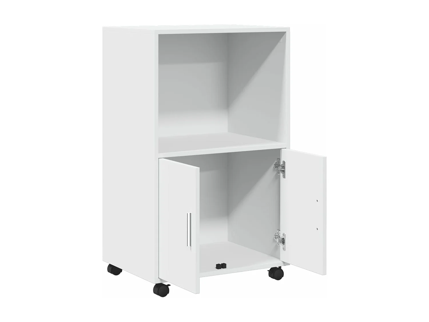 Armoire à roulettes blanc 55x40x91 cm bois d’ingénierie