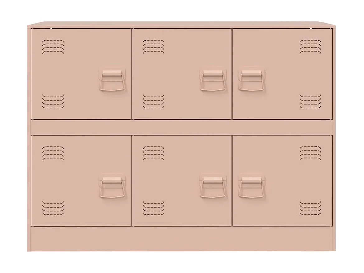 Aparador de acero rosa 99x39x73 cm