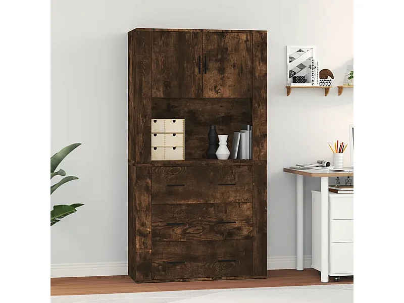 Highboard Räuchereiche Holzwerkstoff