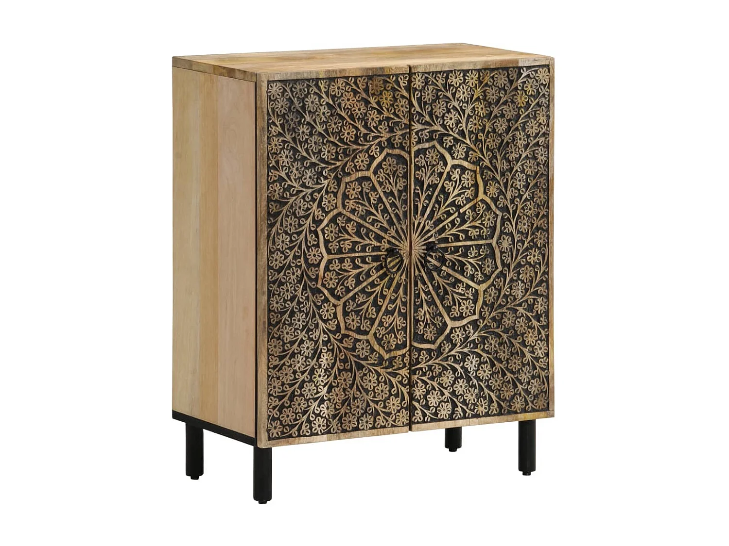 Credenza 60x33x75 cm in Legno Massello di Mango