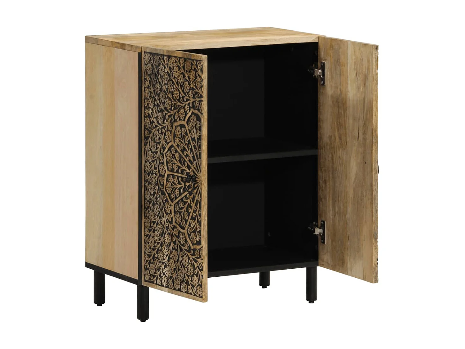 Credenza 60x33x75 cm in Legno Massello di Mango