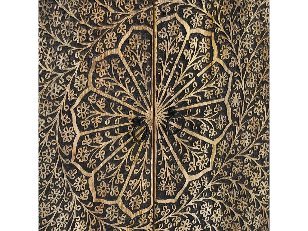 Credenza 60x33x75 cm in Legno Massello di Mango