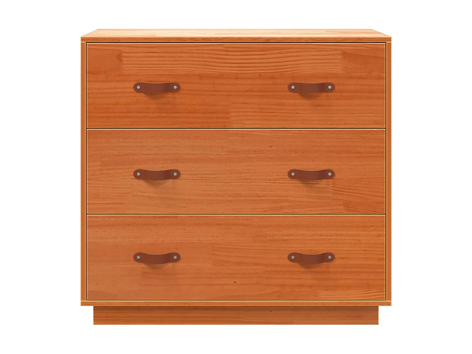 Buffet cire marron 80x40x75 cm bois massif de pin