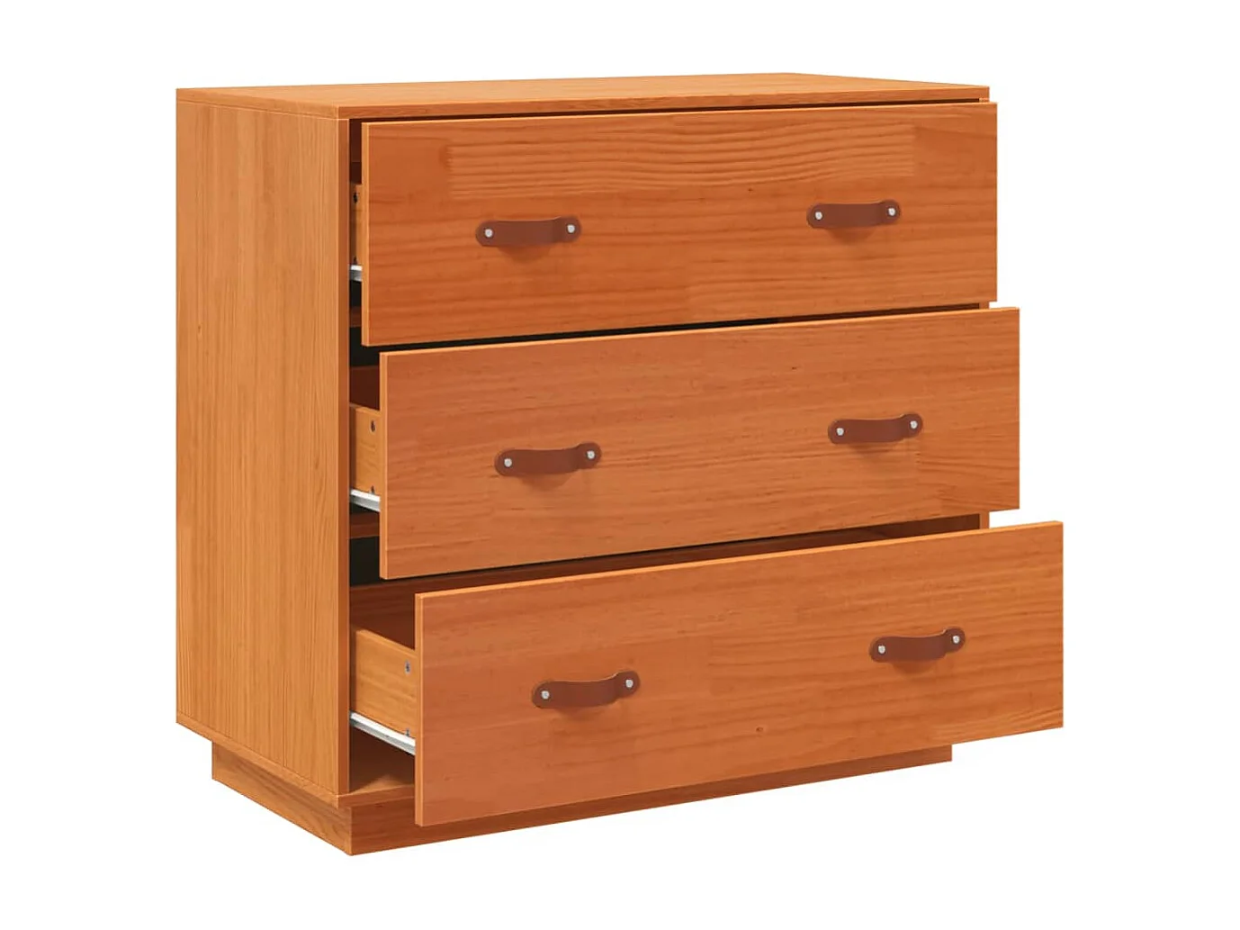 Buffet cire marron 80x40x75 cm bois massif de pin