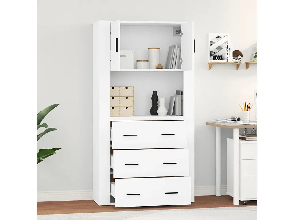 Credenza Bianca in Legno Multistrato