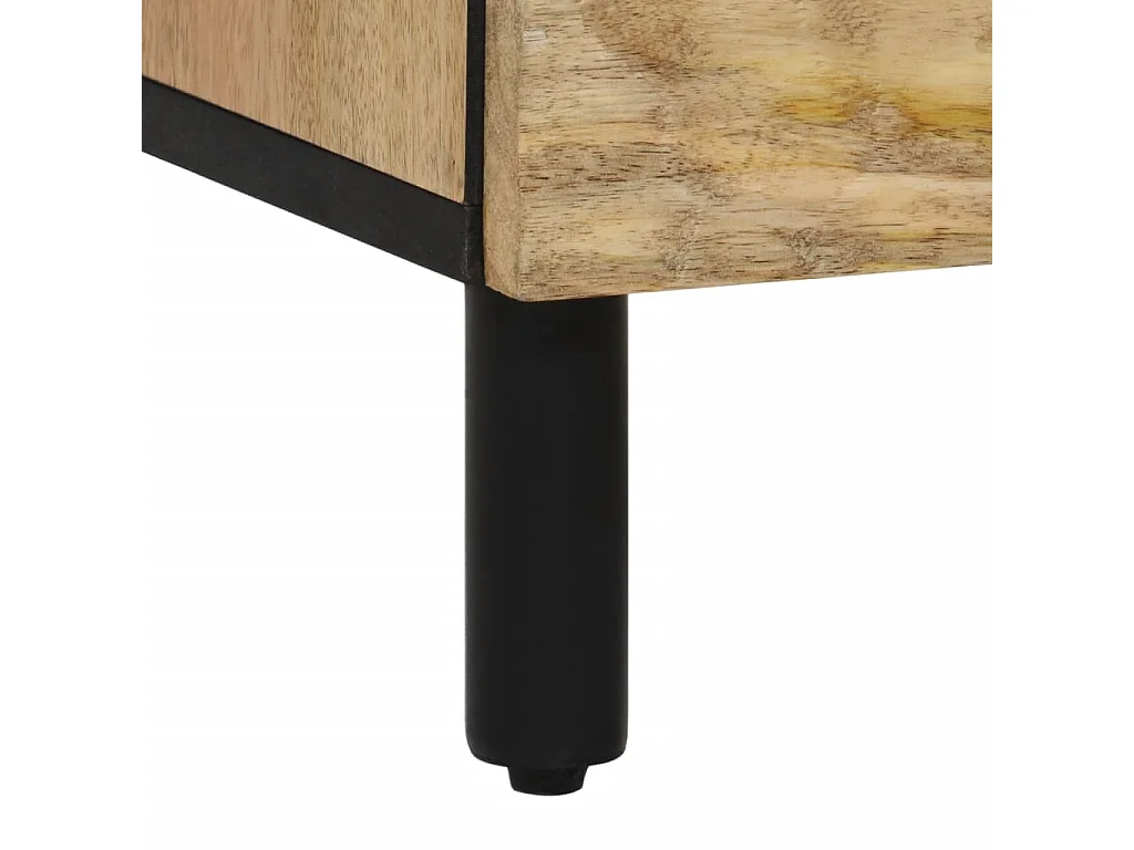 Credenze 2 pz 60x33x75 cm in Legno Massello di Mango