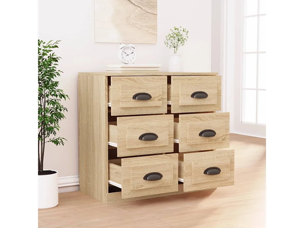 Credenza Rovere Sonoma 70x35,5x67,5 cm in Legno Multistrato