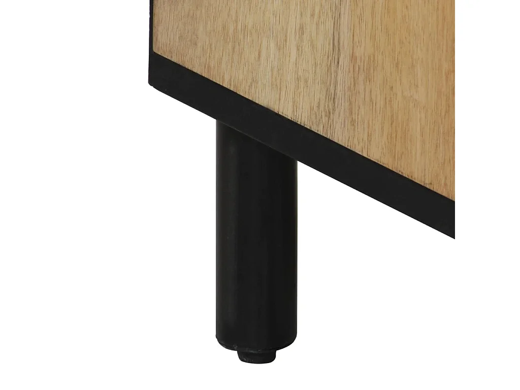 Armario auxiliar madera maciza de mango 40x33x75 cm