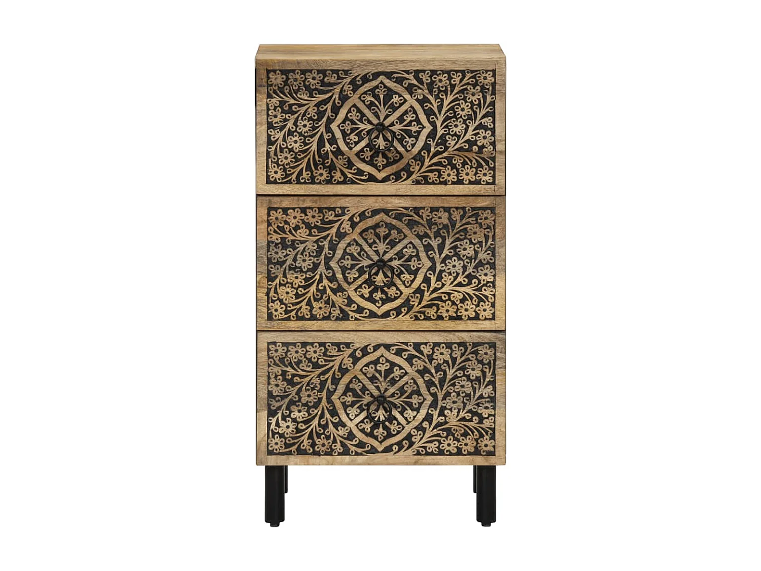 Credenza 40x33x75 cm in Legno Massello di Mango