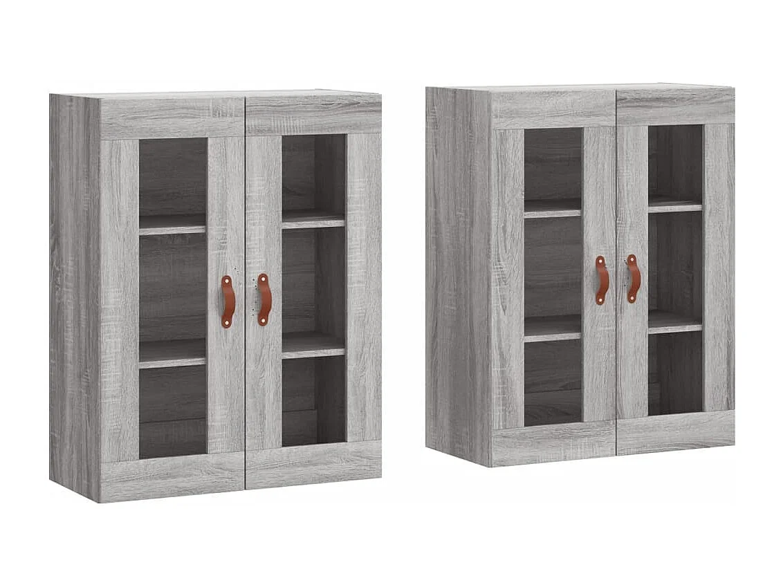 Armoires murales 2 pcs sonoma gris bois d'ingénierie