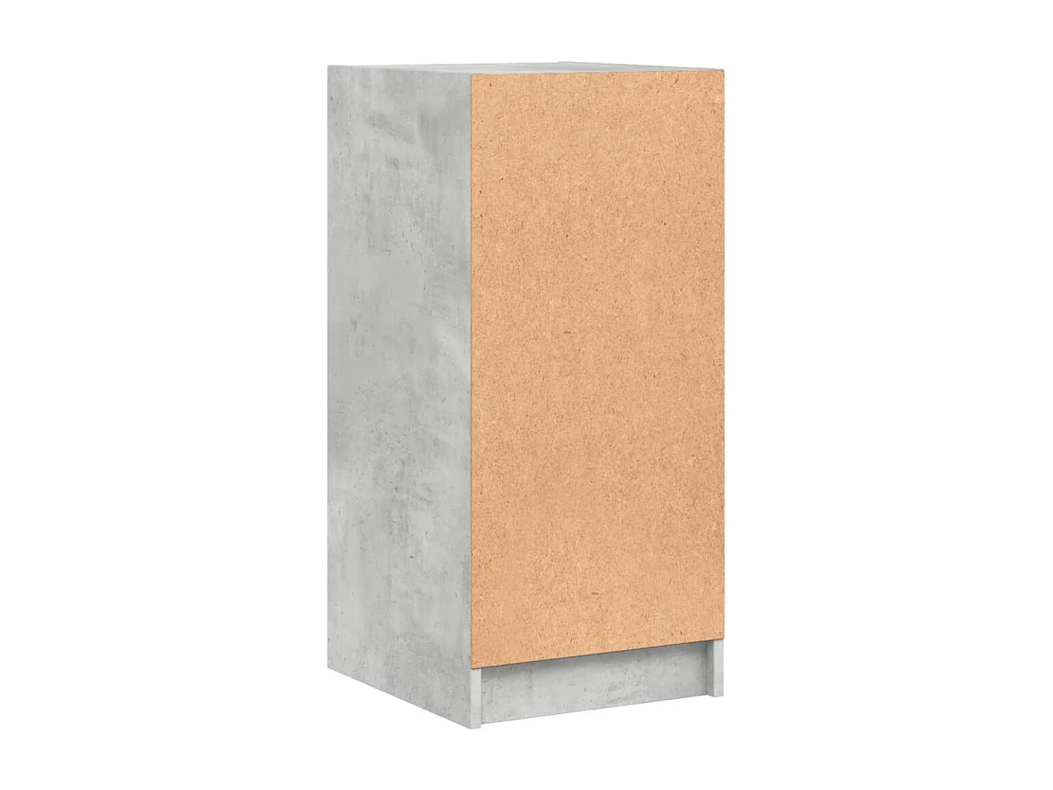 Armario auxiliar puertas de vidrio gris hormigón 35x37x75,5 cm