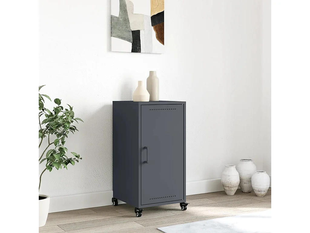 Buffet anthracite 36x39x72 cm acier