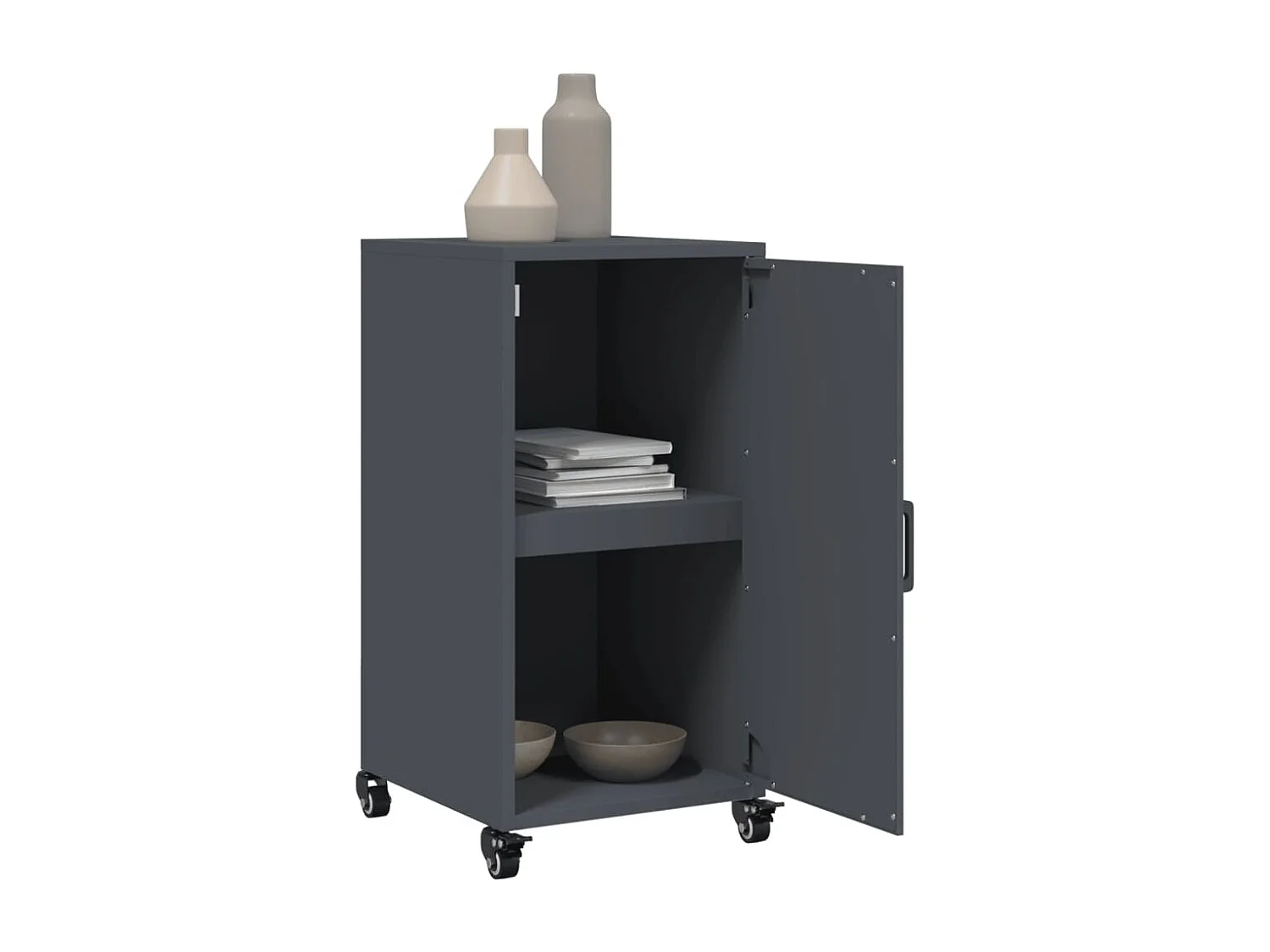Buffet anthracite 36x39x72 cm acier