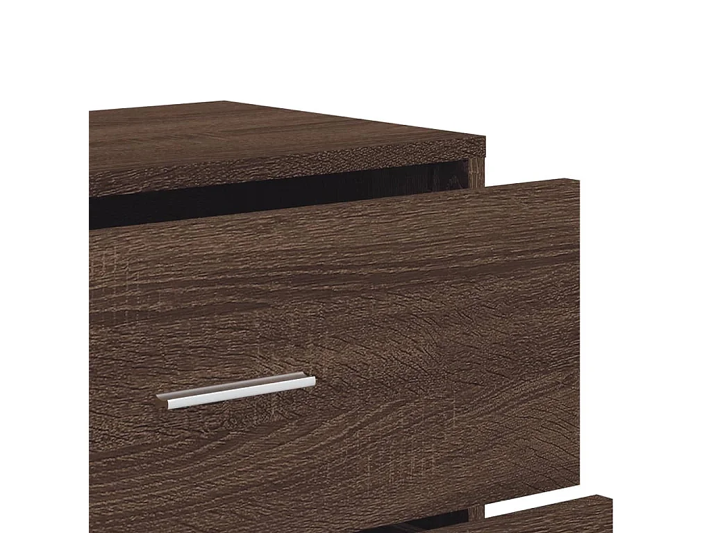 Credenza Rovere Marrone 60x31x84 cm in Legno Multistrato