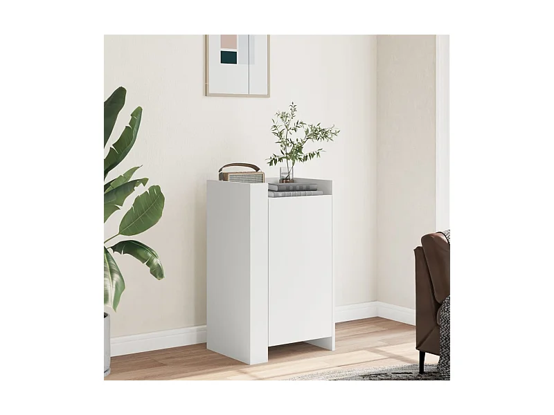 Aparador de madera de ingeniería blanco 45x35x75 cm