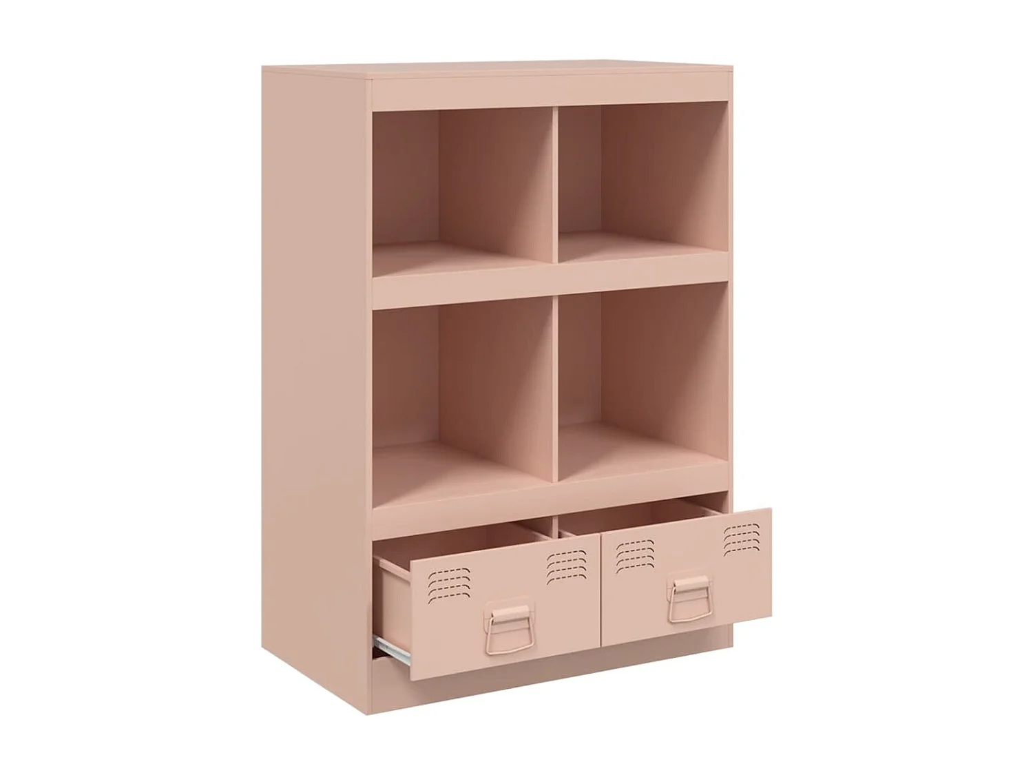 Aparador de acero rosa 67x39x95 cm