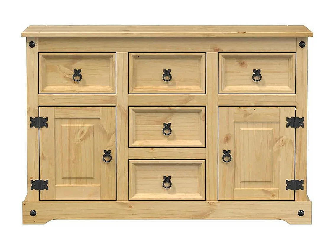 Credenza Corona 115x40x76 cm in Legno Massello di Pino