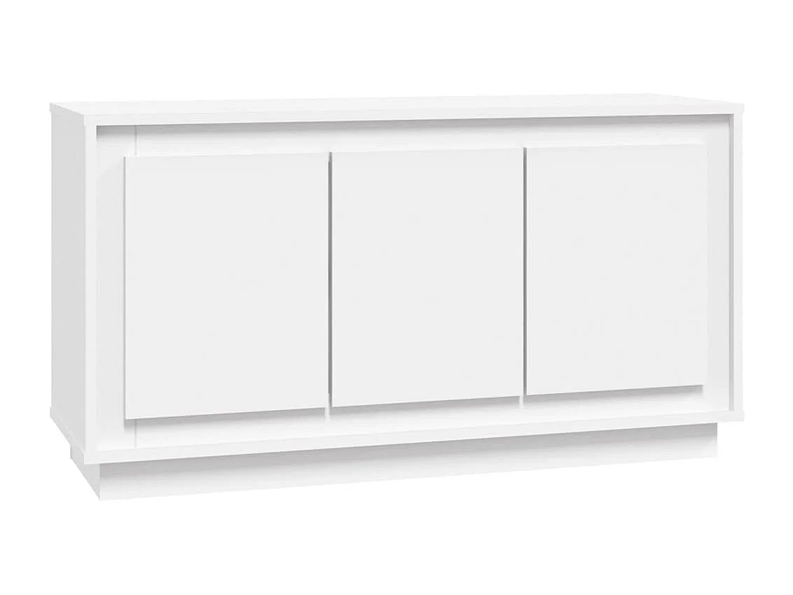 Credenza Bianca 102x35x55 cm in Legno Multistrato