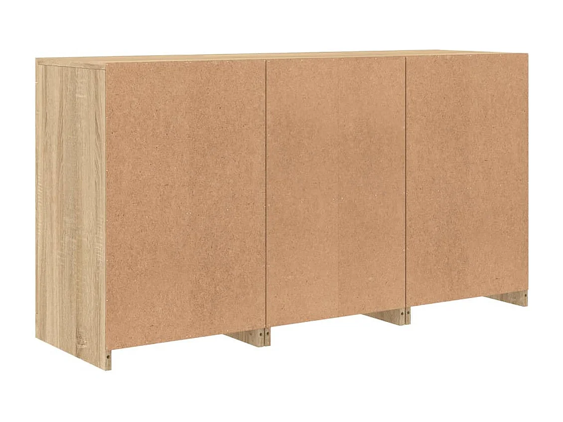 Aparador com luzes LED 123x37x67 cm carvalho sonoma