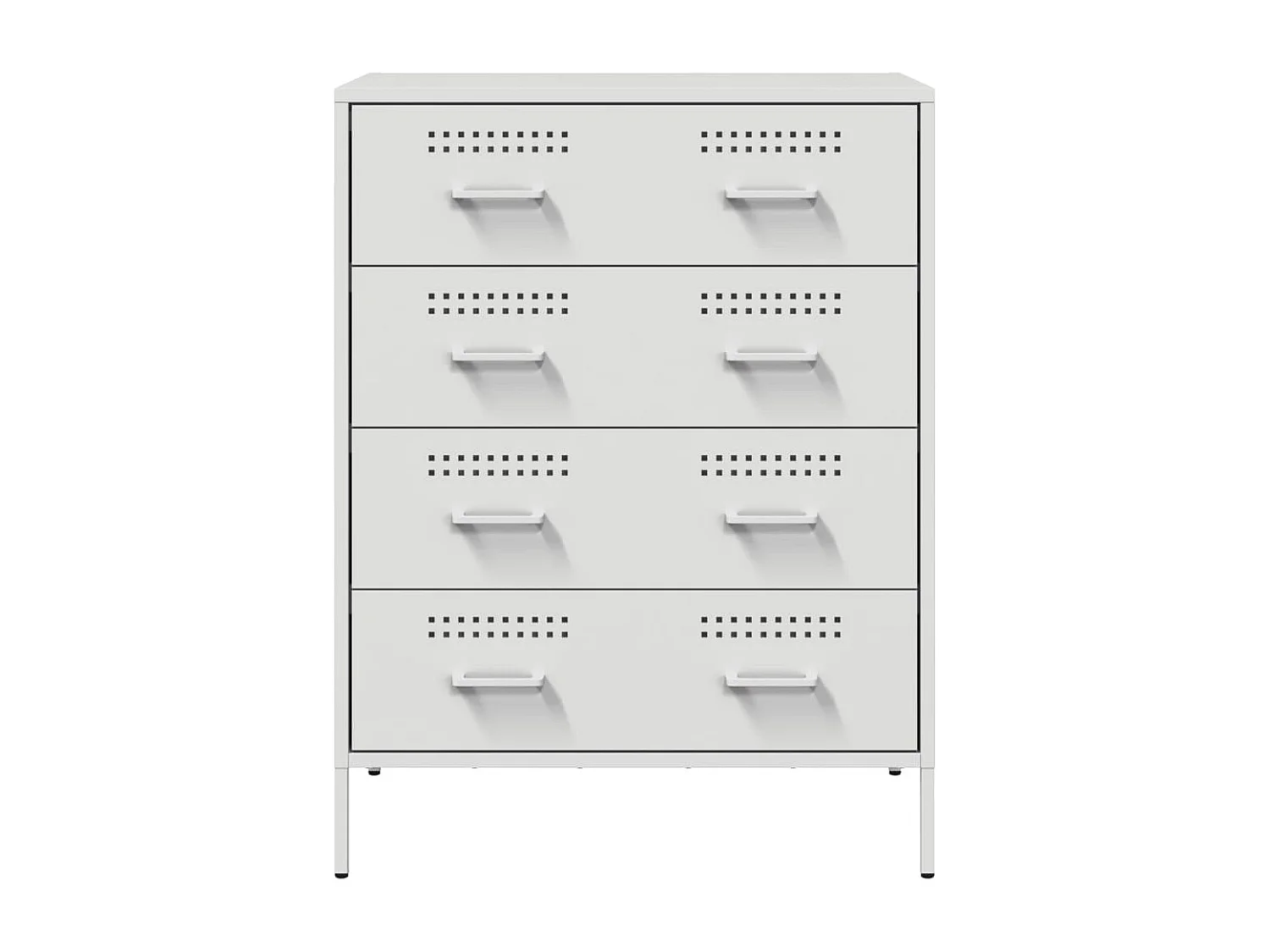 Credenza Bianca 68x39x89 cm in Acciaio