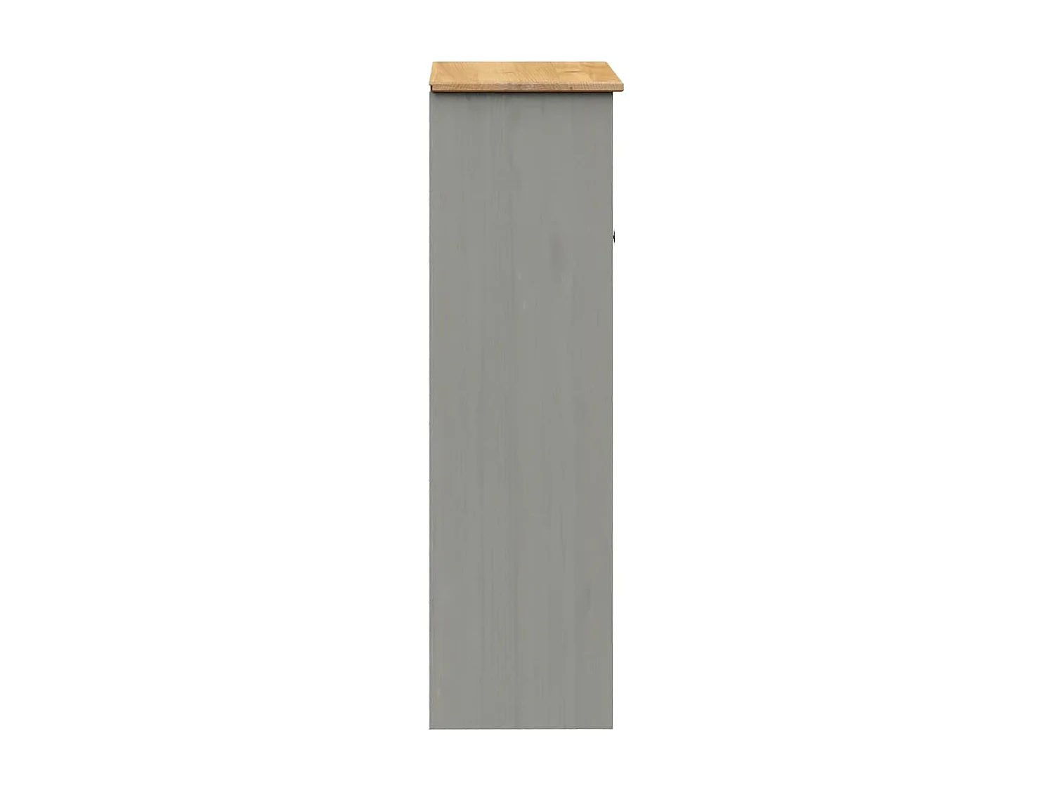 Dessus de commode VIGO gris 78x30x100 cm bois massif de pin