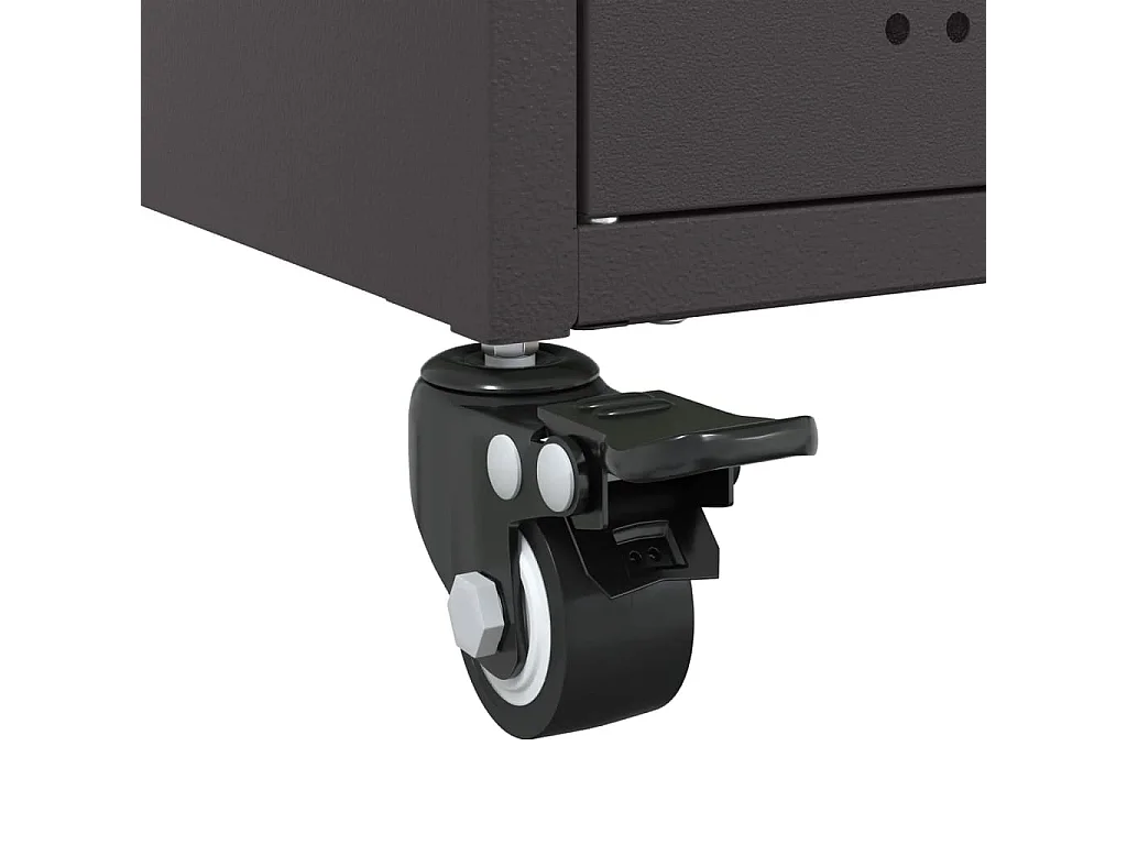 Buffet noir 100,5x39x72 cm acier