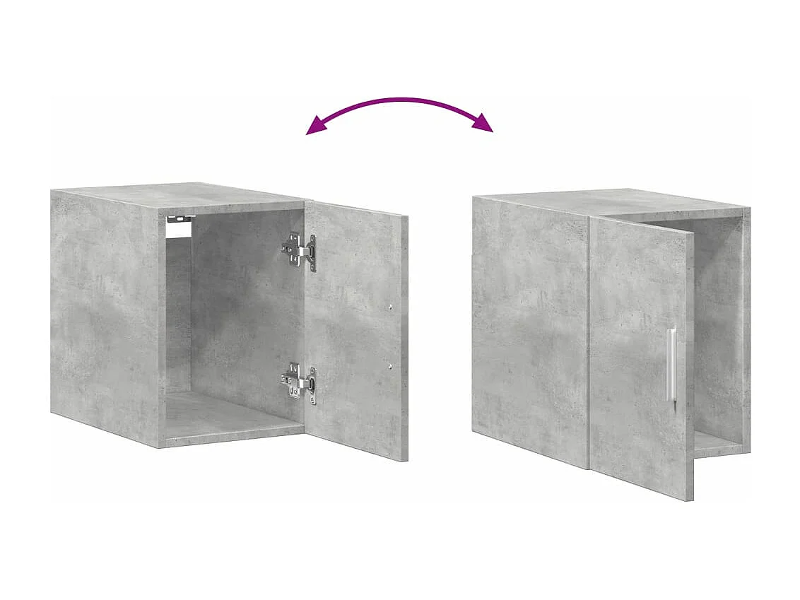 Armoire murale gris béton 30x42,5x40 cm bois d'ingénierie