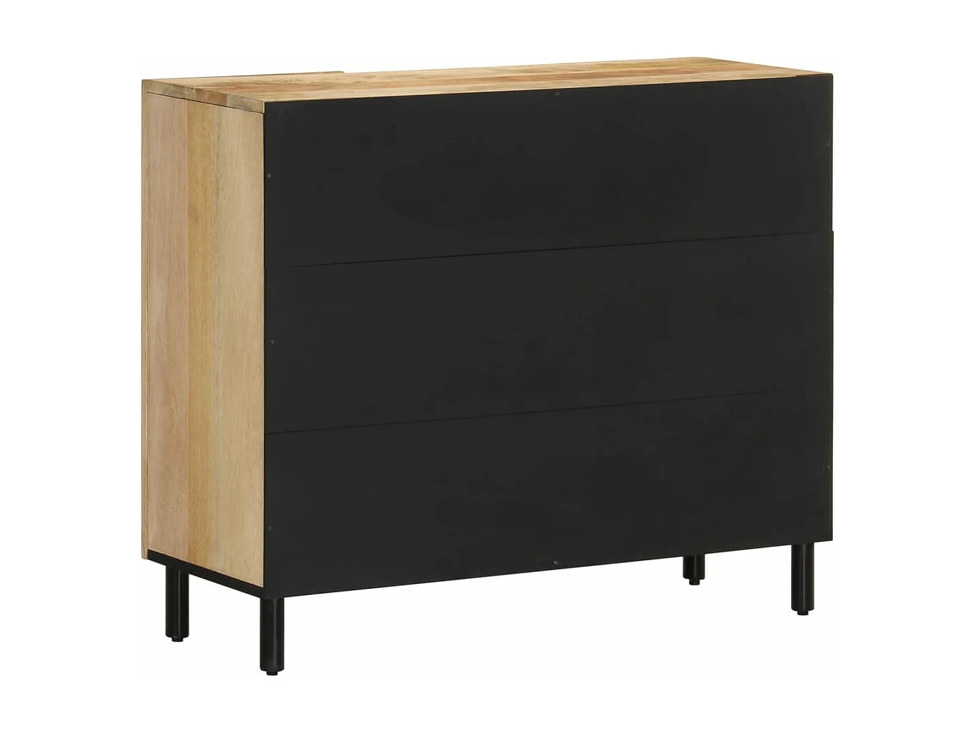 Credenza 90x33x75 cm in Legno Massello di Mango