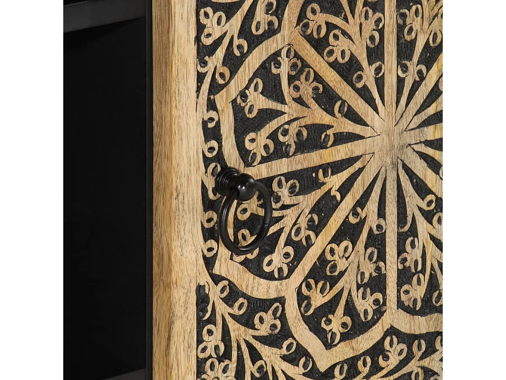 Credenza 90x33x75 cm in Legno Massello di Mango