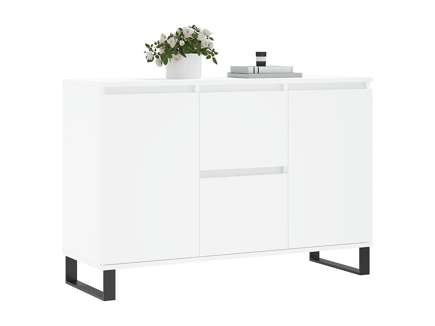 Sideboard Weiß 104x35x70 cm Holzwerkstoff