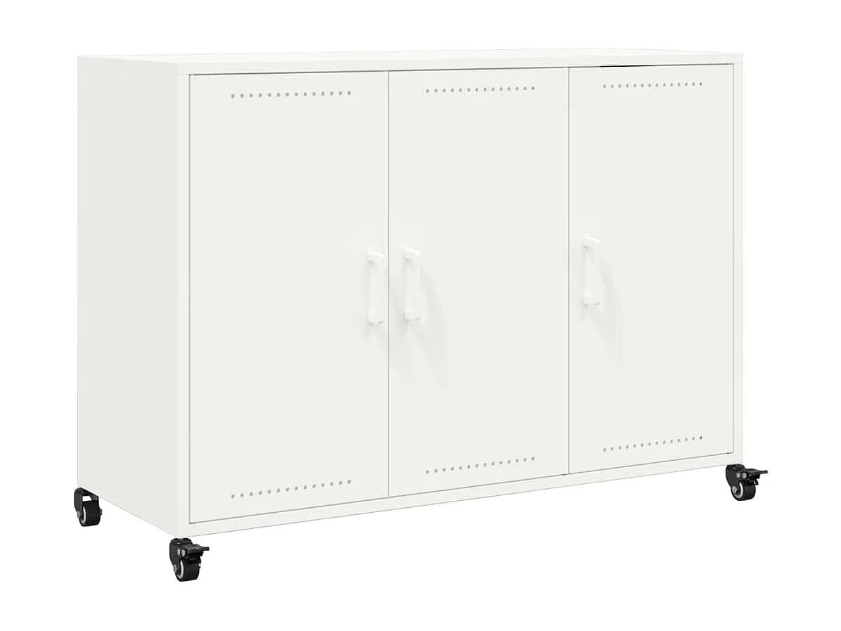 Credenza Bianca 100,5x39x72 cm in Acciaio